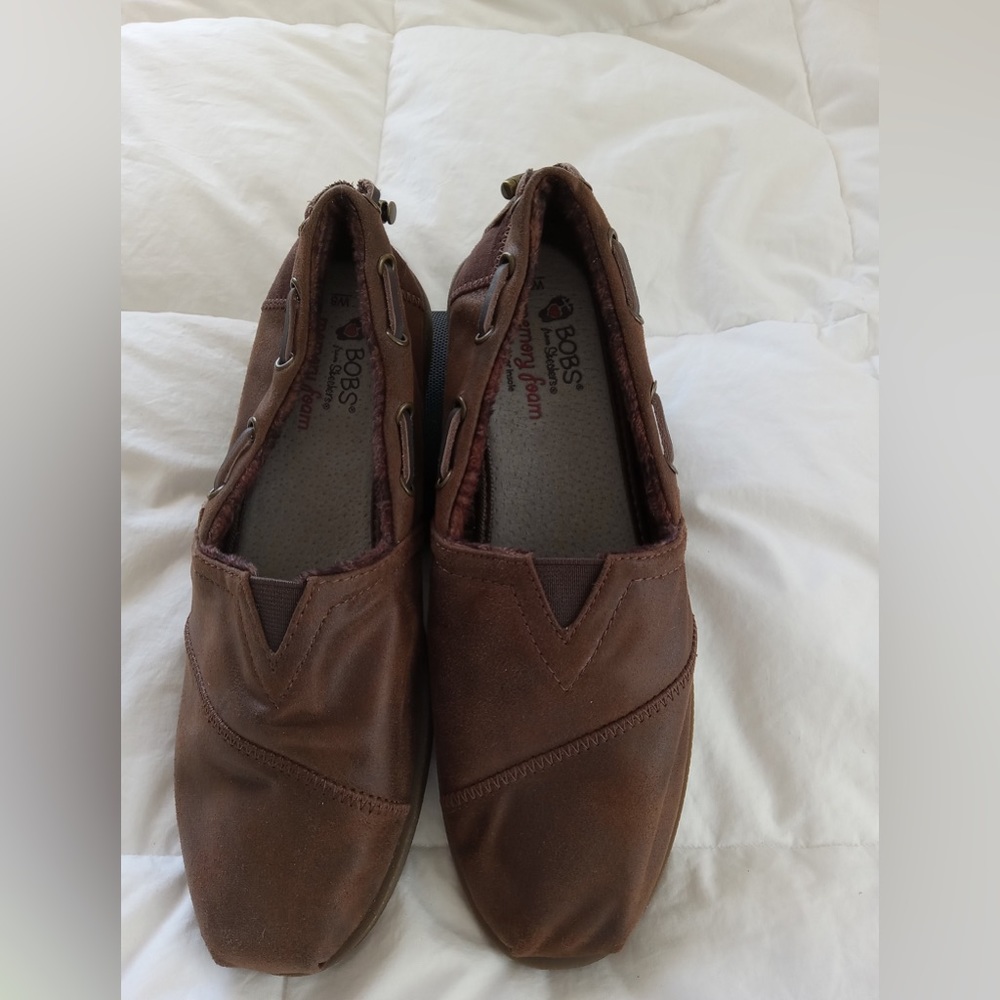 BOBS from Skechers leather loafers